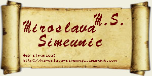 Miroslava Simeunić vizit kartica
